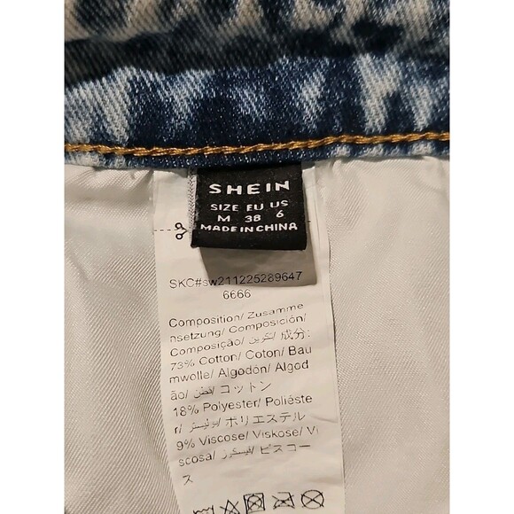 New 6 28X2 Hot Pants Frayed Hem Acid Wash Soft Denim Distressed 5 Pkt Shorts - Picture 7 of 7